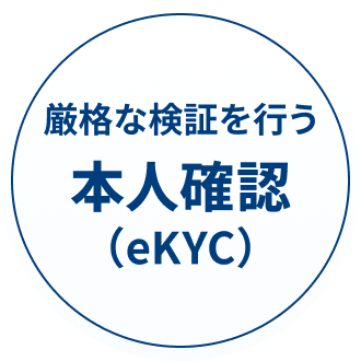 厳格な検証を行う本人確認（eKYC）
